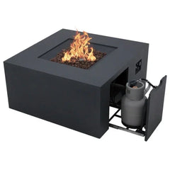 Elementi Rocky Fire Table With Propane Tank Drawer OFG310 - Green Vista Living