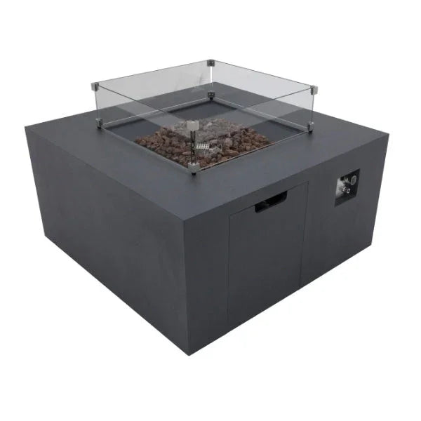 Elementi Rocky Fire Table With Propane Tank Drawer OFG310 - Green Vista Living