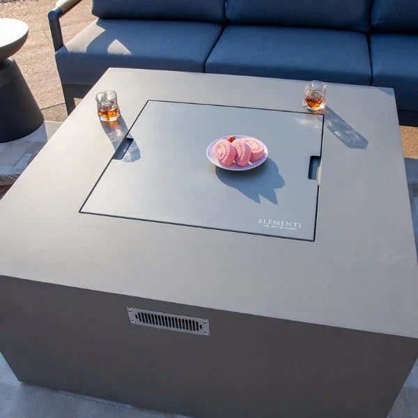 Elementi Rocky Fire Table With Propane Tank Drawer OFG310 - Green Vista Living