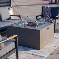 Elementi Rocky Fire Table With Propane Tank Drawer OFG310 - Green Vista Living