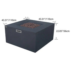 Elementi Rocky Fire Table With Propane Tank Drawer OFG310 - Green Vista Living