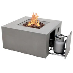 Elementi Rocky Fire Table With Propane Tank Drawer OFG310 - Green Vista Living