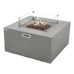Elementi Rocky Fire Table With Propane Tank Drawer OFG310 - Green Vista Living