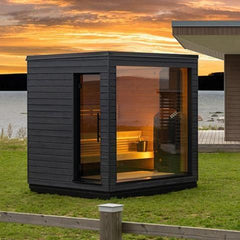 SaunaLife Model G6 Pre-Assembled Outdoor Home Sauna | 5 Persons - Green Vista Living