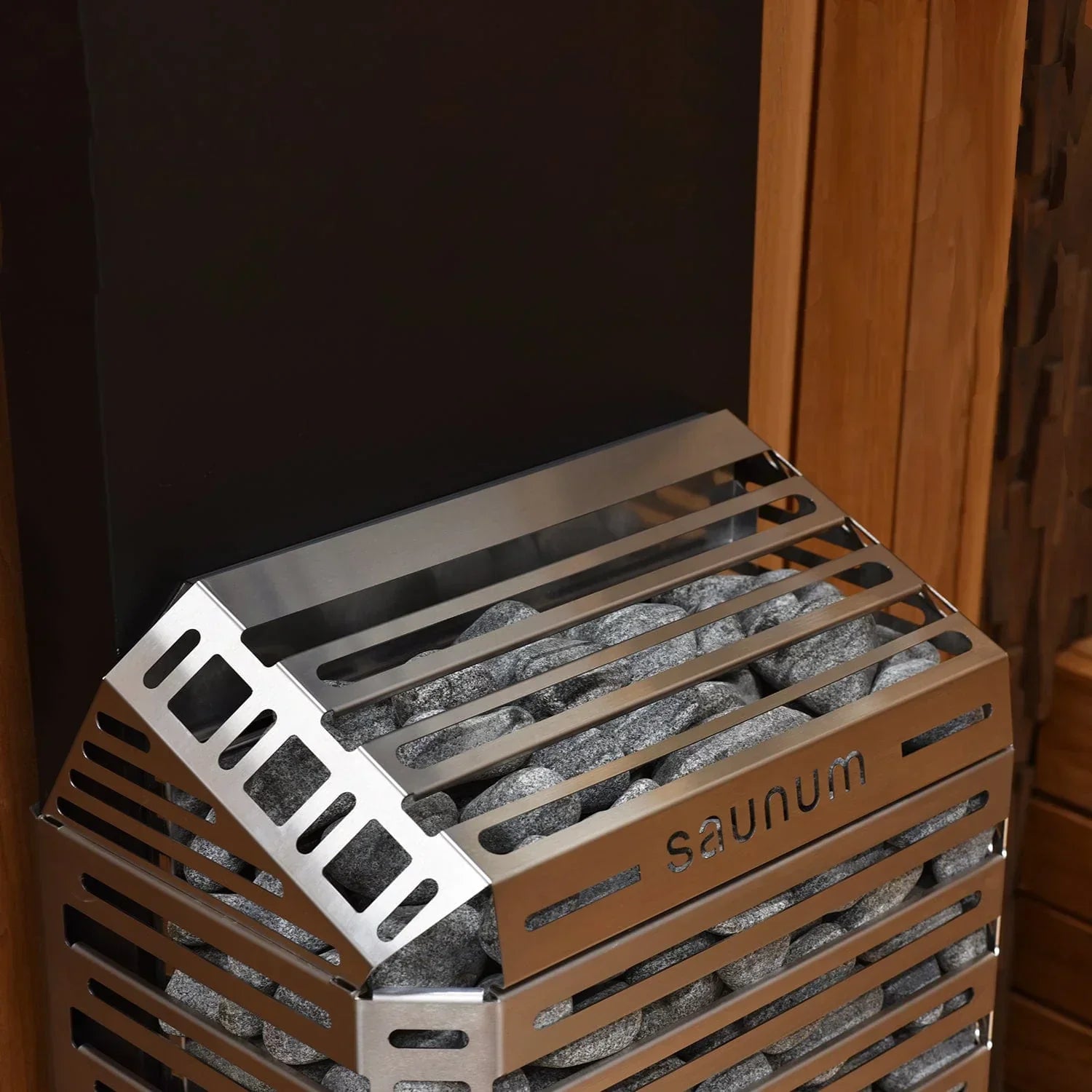 Saunum Air 5 Sauna Heater Air Series, 4.8kW Sauna Heater w/Climate Equalizer, Stainless - Green Vista Living