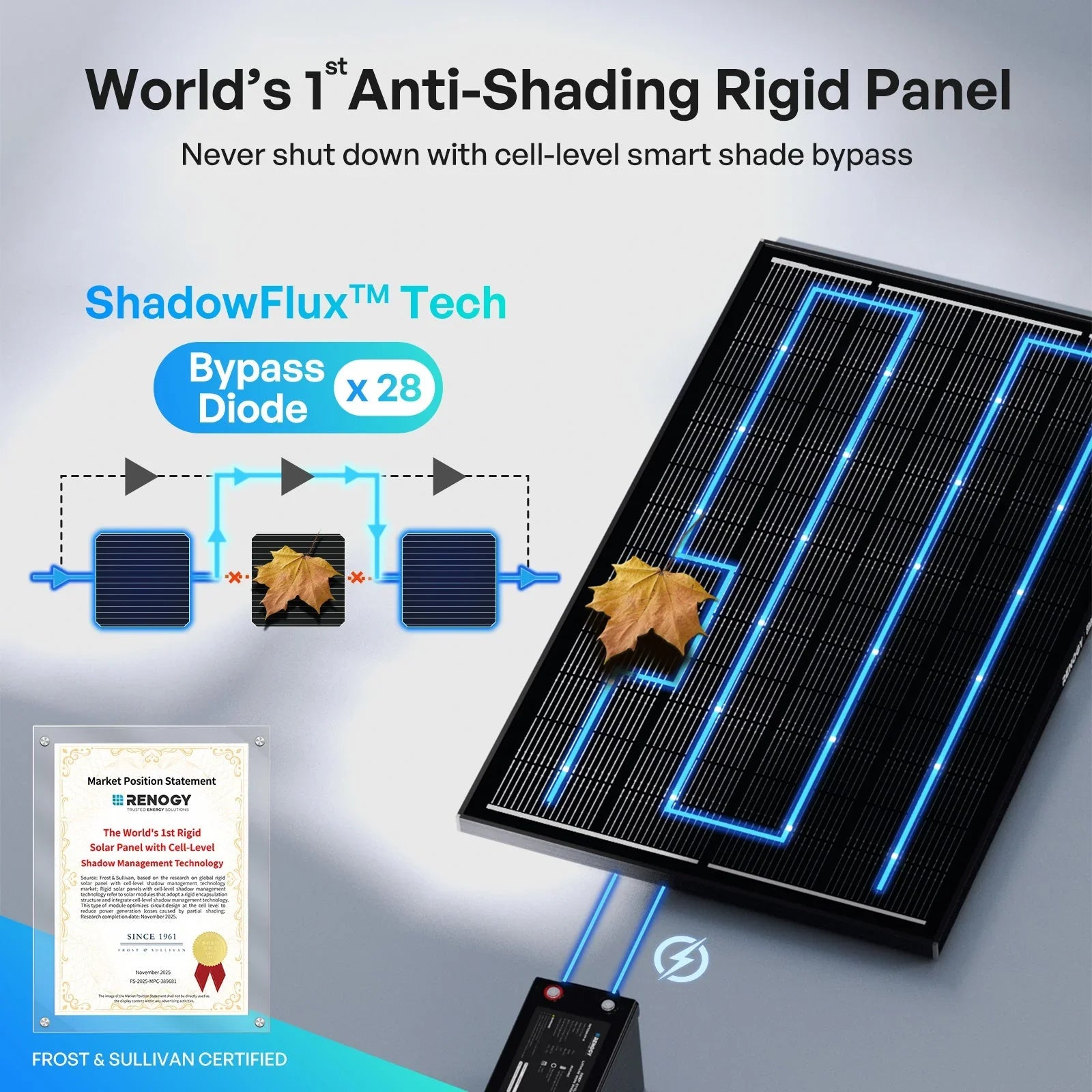 Renogy ShadowFlux N-Type Anti-Shading 200W 120W Solar Panel - Green Vista Living