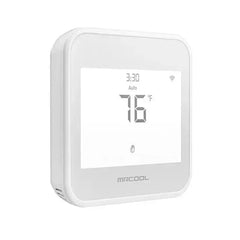 MRCOOL smart thermostat with digital display showing 76°F for central HVAC control