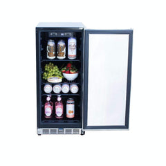 Summerset 15" Outdoor Rated Fridge w/Glass Door SSRFR-15G