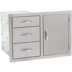 Summerset 33" Stainless Steel Triple Drawer & Access Door Combo SSDC3-33
