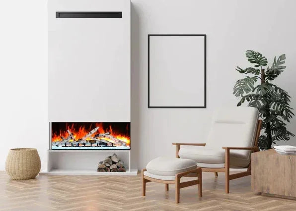 Amantii 55 Inch Tru View Bespoke Built-In Indoor / Outdoor 3 Sided Electric Fireplace - Green Vista Living