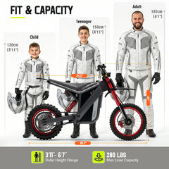 TST® GT63 2600W Electric Dirt Bike for Teens & Adults