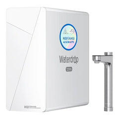 Waterdrop X12 NSF certified white reverse osmosis system with stainless faucet