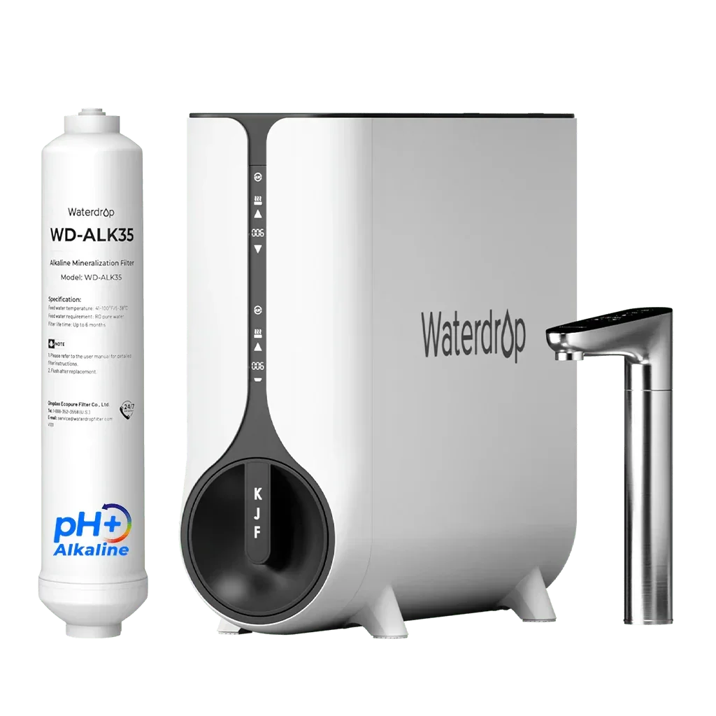 Waterdrop WD-ALK35 alkaline mineralization filter system with cartridge and faucet