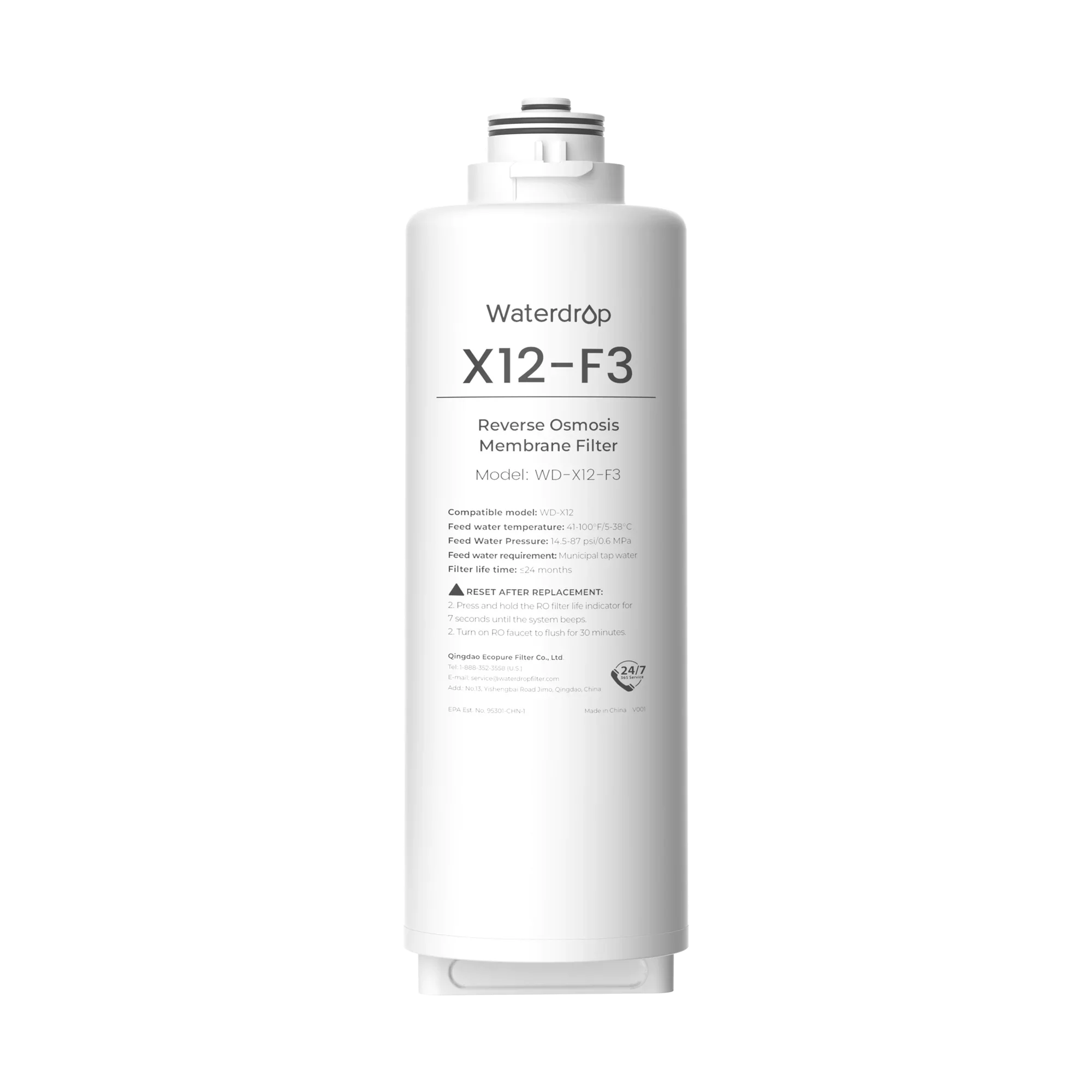 F3 Filter for Waterdrop X12 Reverse Osmosis System | 1200 GPD - Green Vista Living