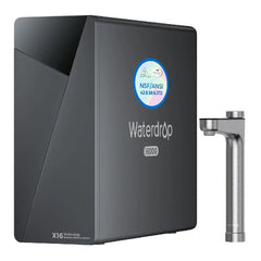 Waterdrop X16 reverse osmosis water filter system with sleek faucet, black design