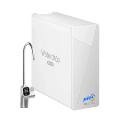 Waterdrop X8 alkaline reverse osmosis system with digital faucet, white unit