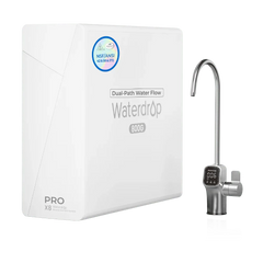 Waterdrop X8 PRO reverse osmosis system with digital faucet and dual-path water flow