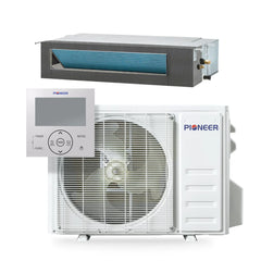Pioneer® Quantum Ultra™ 9,500 BTU 19.6 SEER2 230V Ceiling Concealed Ducted Mini-Split Air Conditioner Inverter Heat Pump Full Set - Green Vista Living