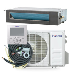 Pioneer® Quantum Ultra™ 17,000 BTU 20.3 SEER2 230V Ceiling Concealed Ducted Mini-Split Air Conditioner Inverter Heat Pump Full Set - Green Vista Living