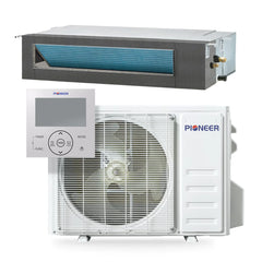 Pioneer® Quantum Ultra™ 17,000 BTU 20.3 SEER2 230V Ceiling Concealed Ducted Mini-Split Air Conditioner Inverter Heat Pump Full Set - Green Vista Living