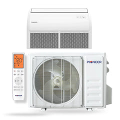 Pioneer® Quantum Ultra™ 18,000 BTU 20.5 SEER2 230V Floor/Ceiling/Low-Wall Ductless Mini-Split Air Conditioner Inverter Heat Pump Full Set - Green Vista Living