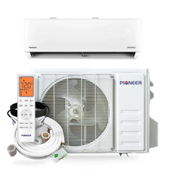 Pioneer® Quantum Ultra™ 9,000 BTU 23 SEER2 115V High-Wall Ductless Energy-Star Mini-Split Air Conditioner Inverter Heat Pump Full Set - Green Vista Living