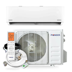 Pioneer® Quantum Ultra™ 18,000 BTU 23 SEER2 230V High-Wall Ductless Energy-Star Mini-Split Air Conditioner Inverter Heat Pump Full Set - Green Vista Living