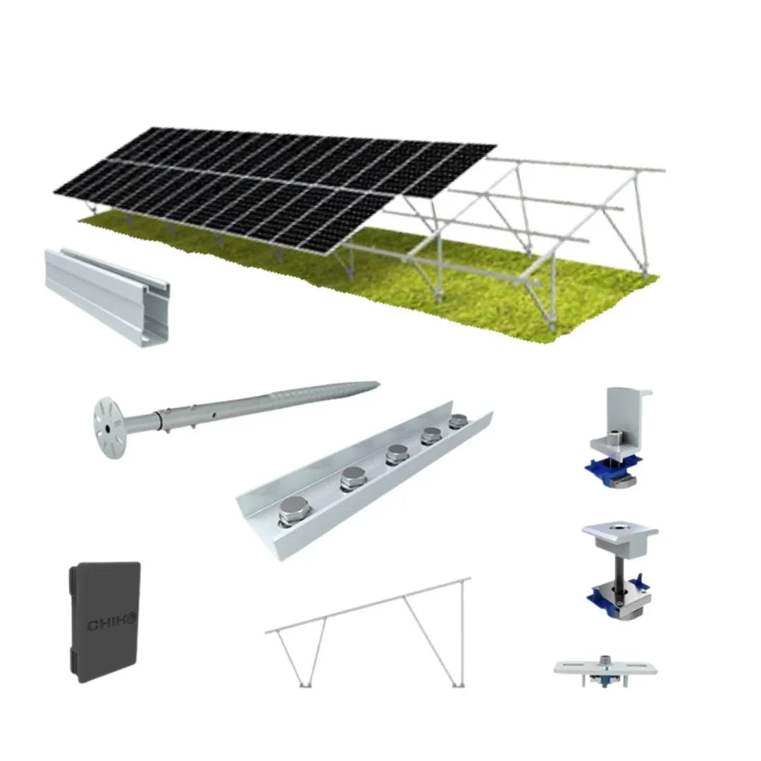 Chiko USA GroundFlex U2V Solar Panel Ground Mount Kit | Standard Module Version - Green Vista Living
