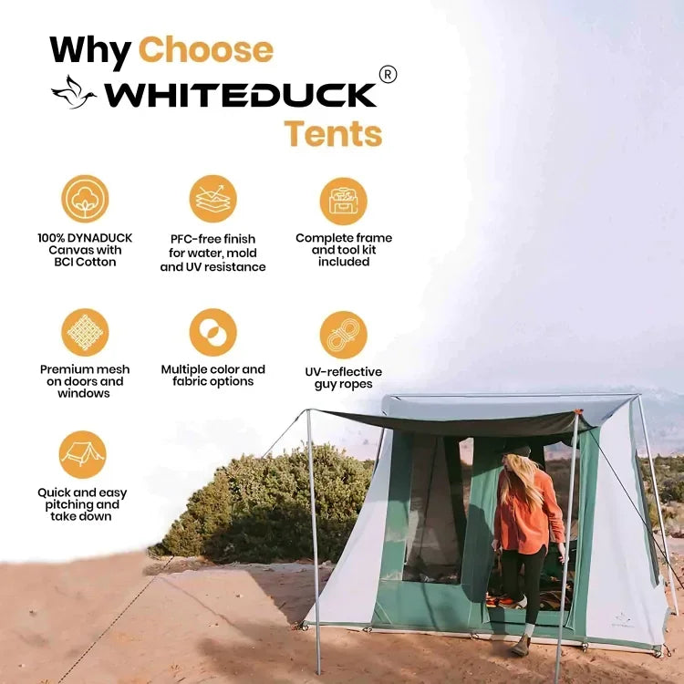 10'x10' Prota Canvas Tent - Green Vista Living