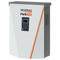 Generac PWRcell inverter unit with digital control panel and orange accent line