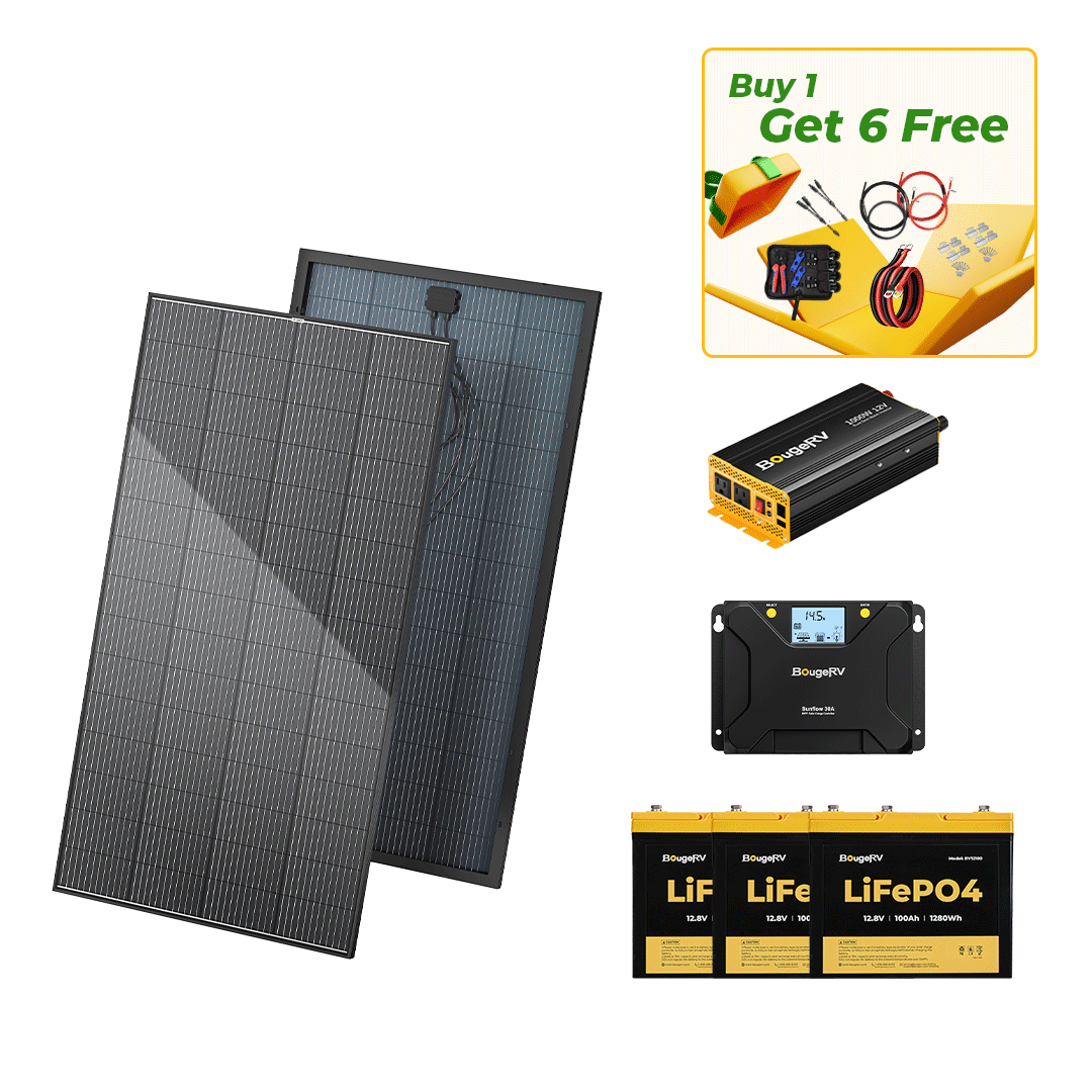 BougeRV 12V 600W High Watt Rigid Solar System Kit