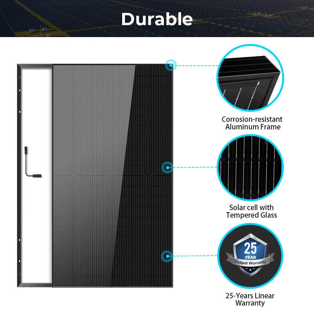 500W Mono Black PERC Solar Panel - Green Vista Living