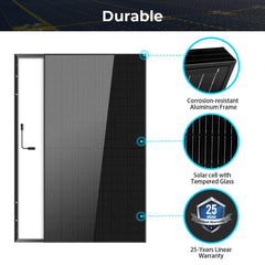 500W Mono Black PERC Solar Panel - Green Vista Living