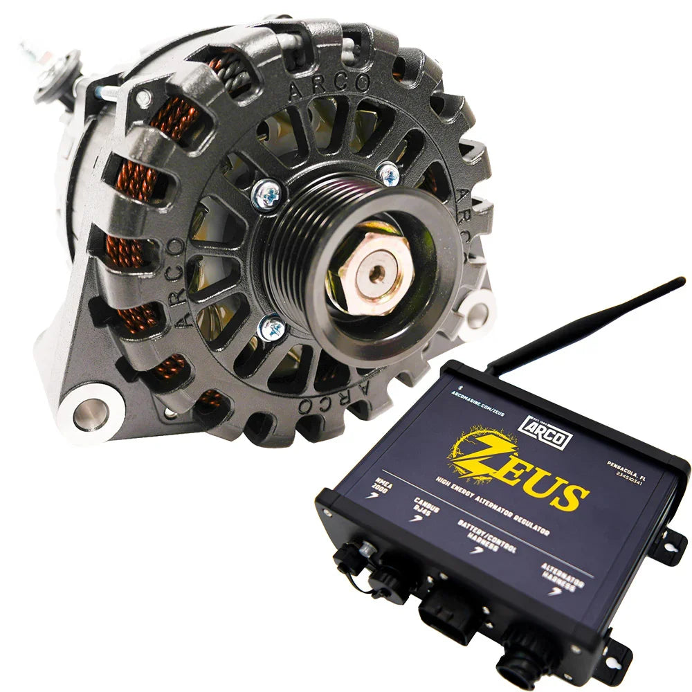 ARCO Zeus A275L N62 Alternator w/Clutch Pulley, Terminal Block  Zeus High-Energy Alternator Regulator [4026-AZ1000] ARCO Zeus