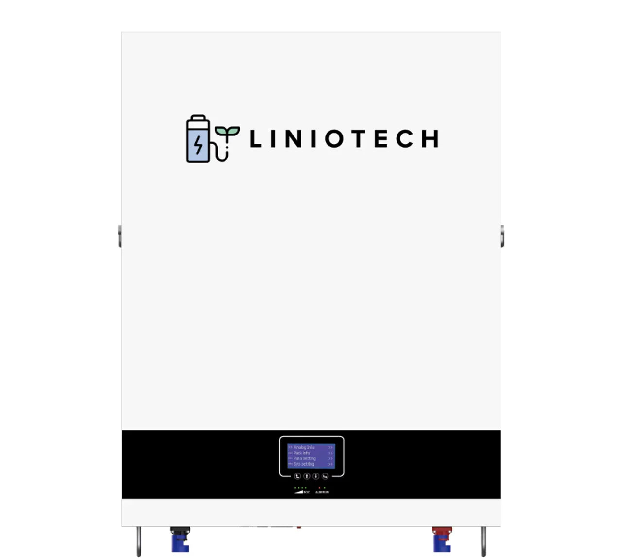 LINIOTECH 10 KWH 51.2V 200Ah Lifepo4 Power Reserve Power Wall Battery Storage Wall Mounted UL1973 LCD Touch Screen - Green Vista Living