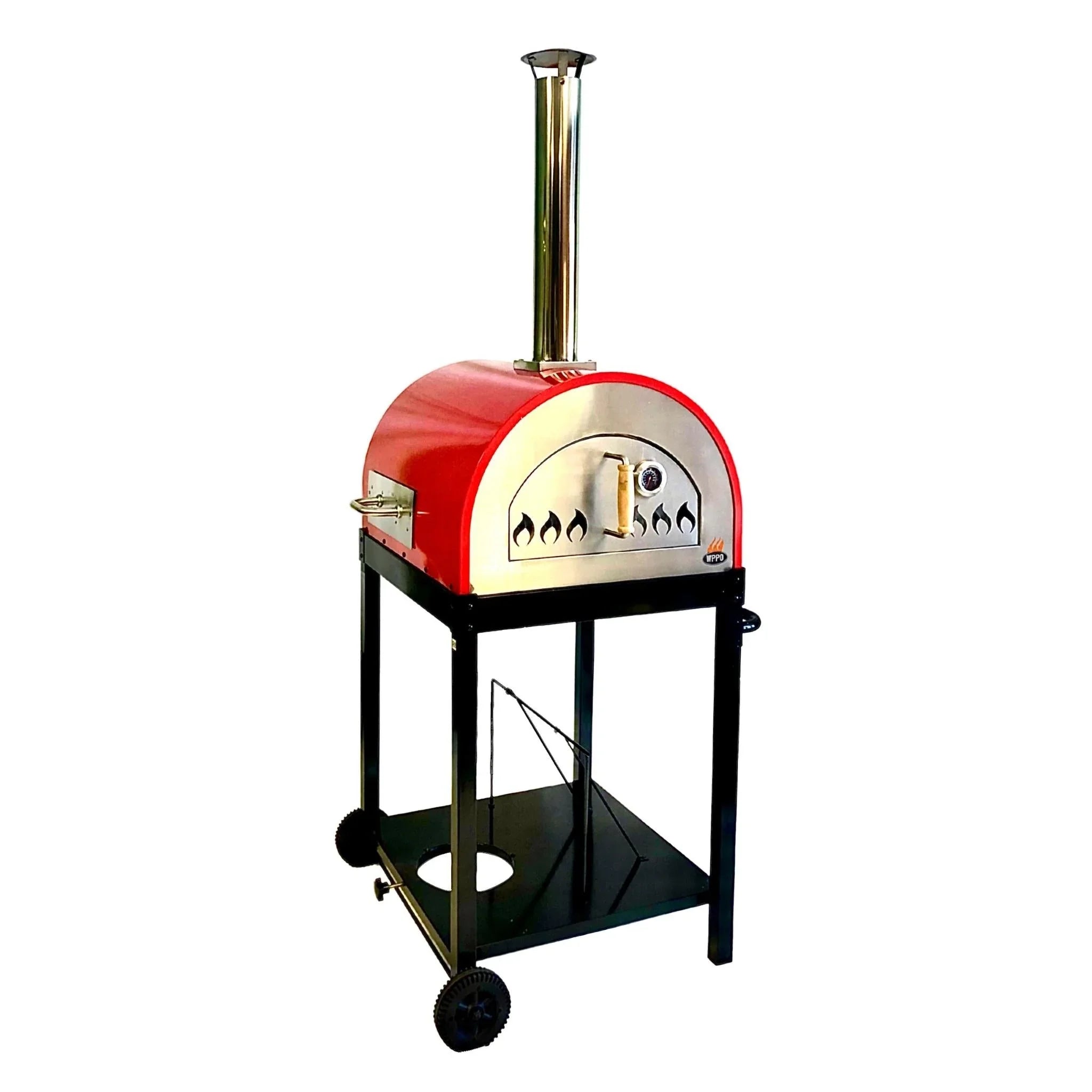 WPPO Traditional 25" Dual Fueled Pizza Oven With Gas Attachment- Wood and Gas Powered - Green Vista Living