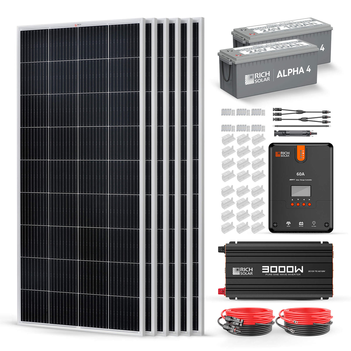 1200 Watt 24V Complete Solar Kit - Green Vista Living