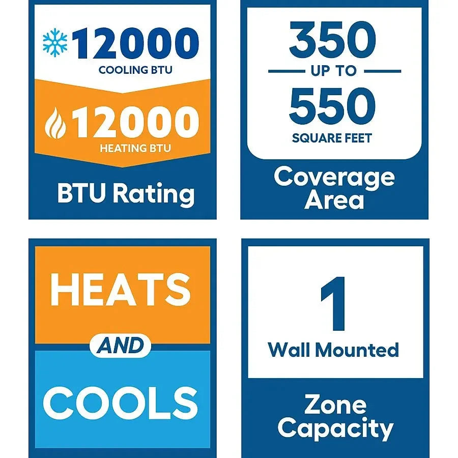MRCOOL DIY® 5th Gen E Star 12,000 BTU Single Zone Mini Split Complete System with 25 Ft. Line Set, 115V (DIY-12-HP-WM-115D25-O) GeoCool
