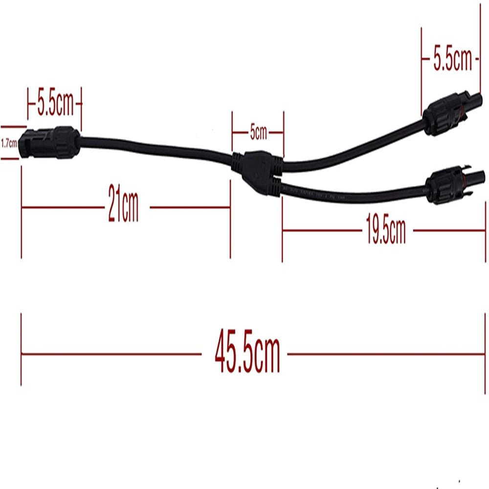 12AWG 1 Pair Solar MC4 Y Parallel Branch Connectors MFF&FMM Pair - Green Vista Living