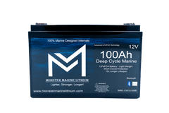 12v 100Ah Bluetooth Deep Cycle Lithium Marine Battery Group 31