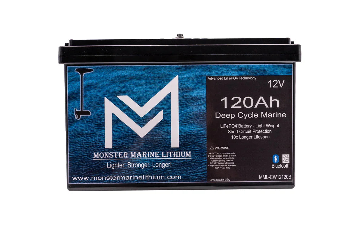 12V 120Ah Bluetooth Lithium Deep Cycle Marine Battery MML-12120b (w/ bluetooth) - Green Vista Living
