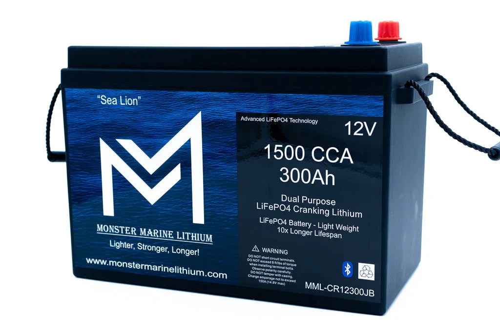 1500 CCA 300AH Dual Purpose Cranking Lithium Bluetooth "Sea Lion" - Green Vista Living