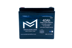 12v 40Ah Deep Cycle  Lithium Marine Battery "Viper" -  Bluetooth - MML-CW1240B
