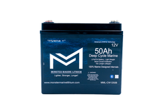 12v 50Ah Deep Cycle Lithium Marine Battery "Hyena" - Bluetooth - MML-CW1250B