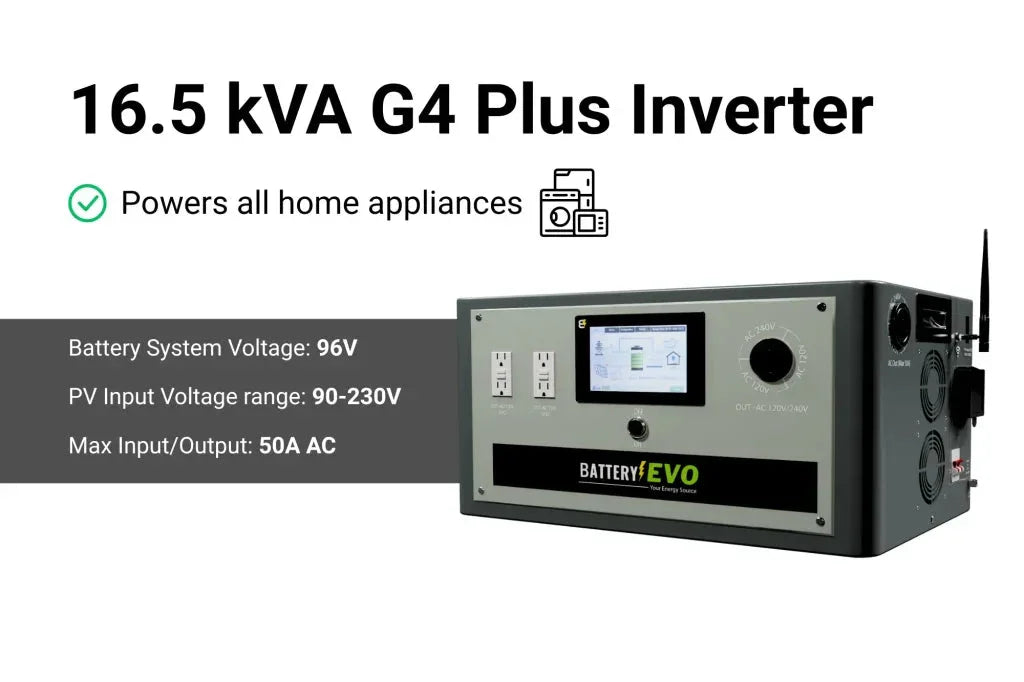 BatteryEvo WALRUS G4 Plus 16.5K INV. 23 kWh AC110/220V 96N - Green Vista Living