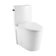 Swiss Madison St. Tropez One-Piece 10" Rough-in 1.28 GPF Left Flush Elongated Toilet in Glossy White (6 - Pack)