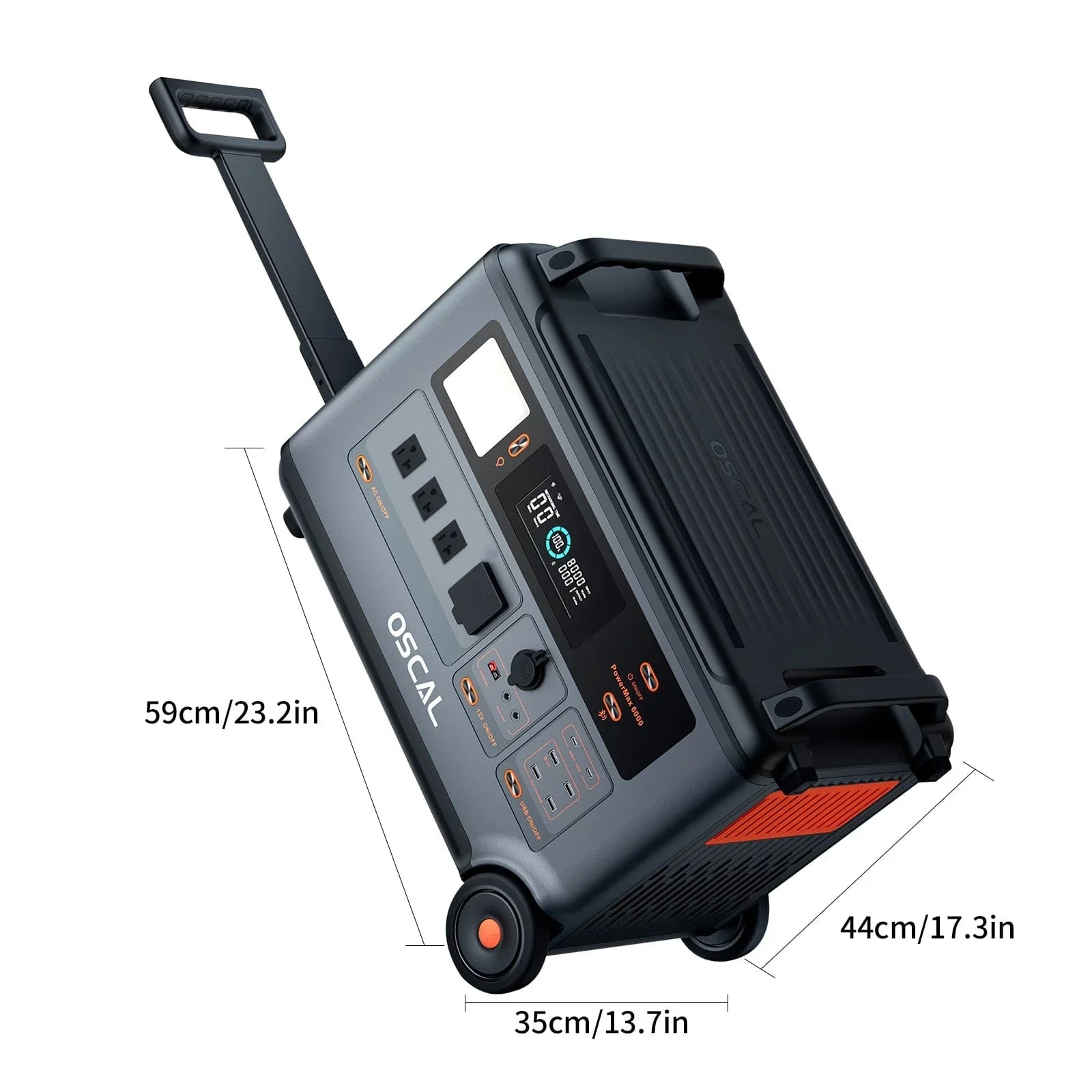 Oscal PowerMax 6000 | 6000W Portable Power Station with 120/240V Dual Voltage - Green Vista Living