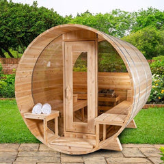 Dundalk Leisurecraft Canadian Timber Serenity MP Barrel Sauna | 4 Persons - Green Vista Living