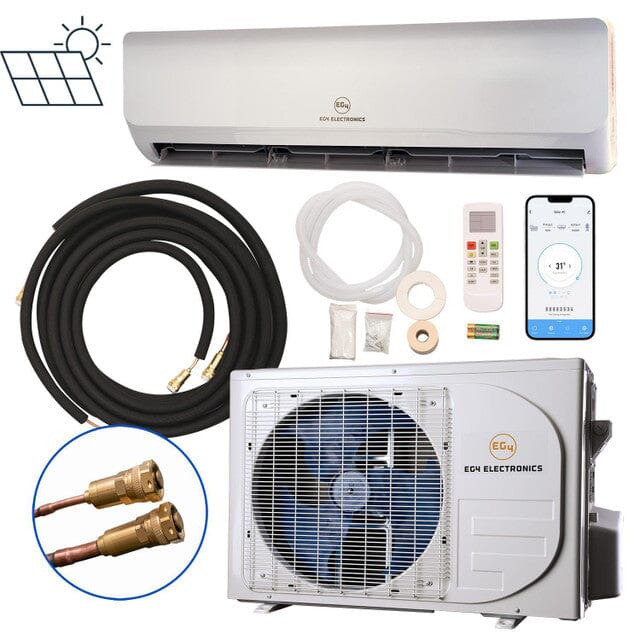 EG4 Hybrid Solar Mini-Split Kit | Energy Star Certified Air Conditioner Heat Pump AC/DC | 12000 BTU