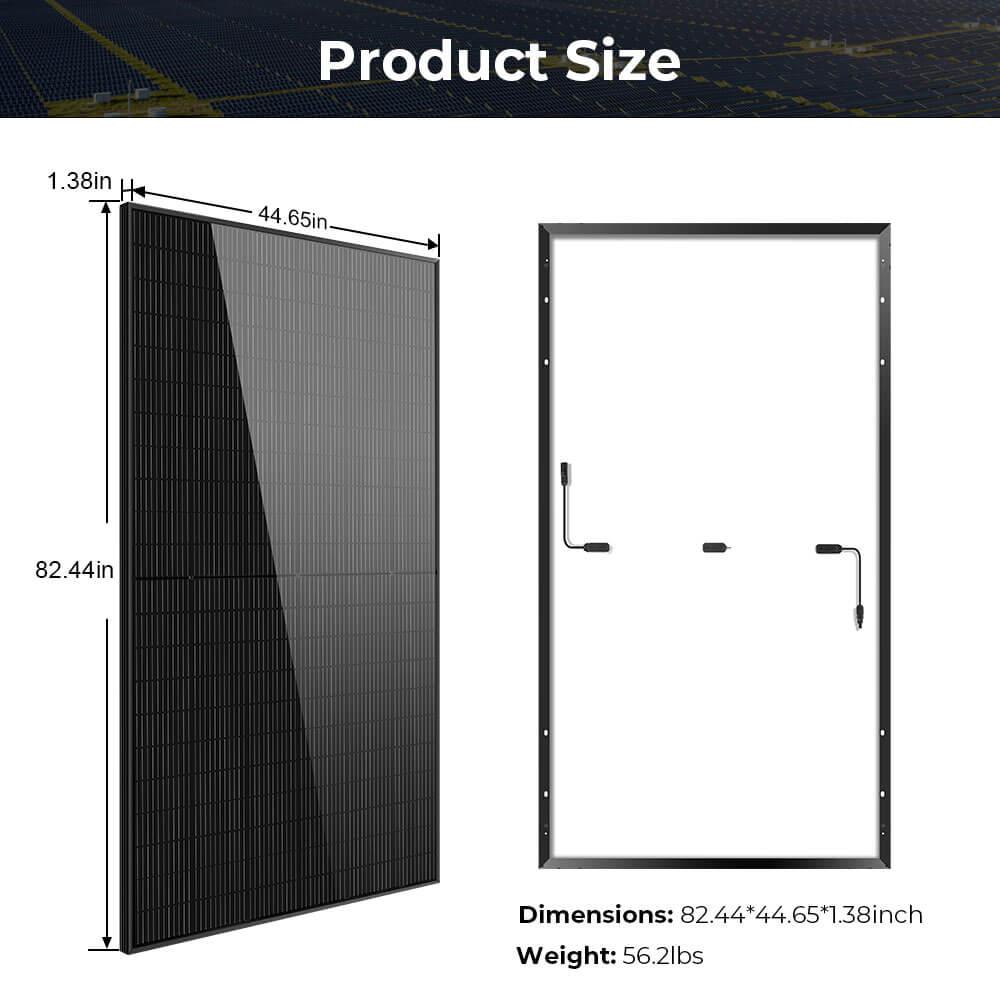 500W Mono Black PERC Solar Panel - Green Vista Living